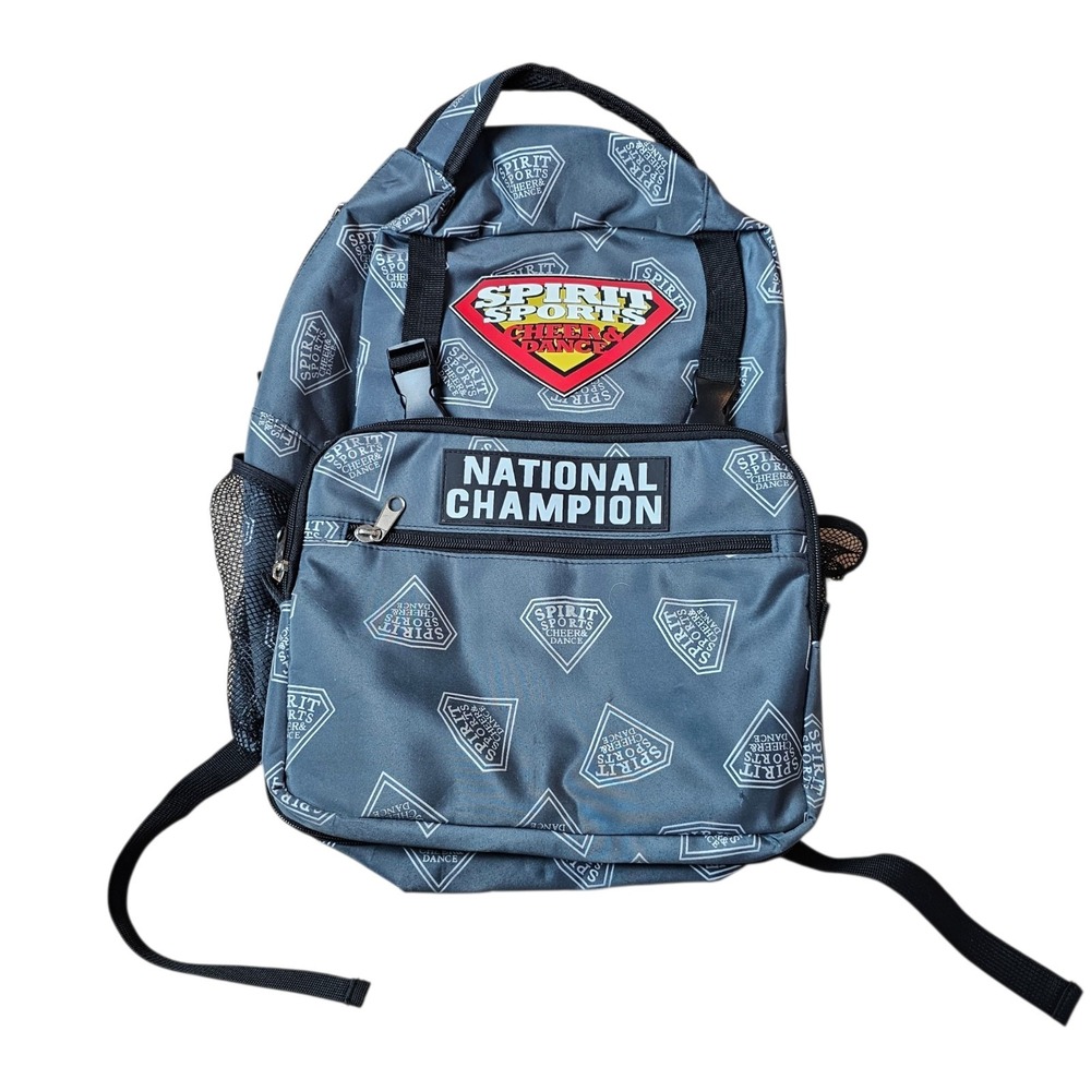 SPIRIT SPORTS CHEER & DANCE NATIONAL CHAMPION VARSITY BACK PACK BLUE/GREY